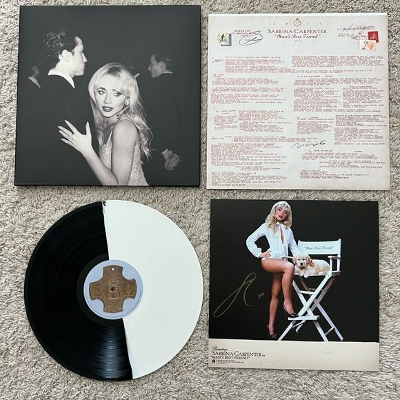Lot of 2: Sabrina Carpenter Man's Best Friend 2DC ALT Cover Vinyls And SIGNED CD - Picture 2 of 16